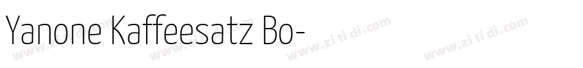 Yanone Kaffeesatz Bo字体转换